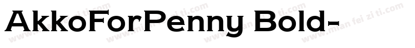 AkkoForPenny Bold字体转换